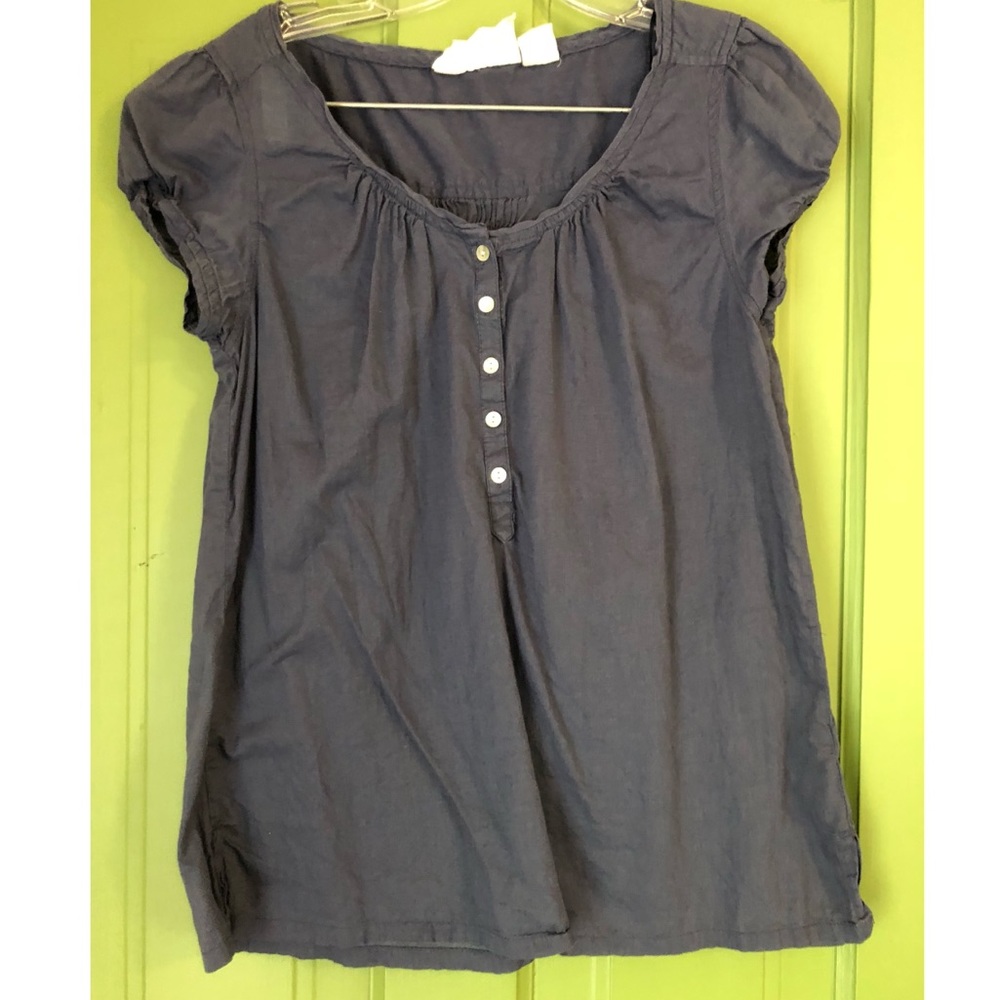 H&M blue peasant style shirt